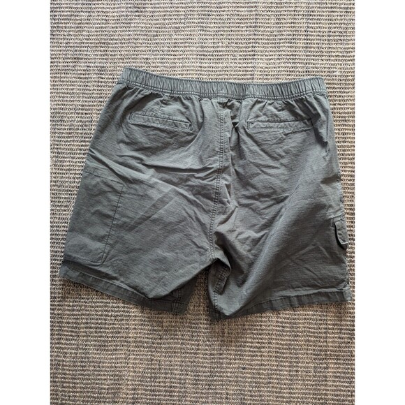 Bylt Cargo Shorts Mens XL Green Ripstop Weekender Drawstring W/ Small Stains - Picture 5 of 6